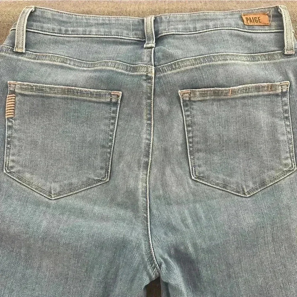 PAIGE Hoxton Slim CROP jeans high rise size 29 stretch ankle designer blue - Picture 13 of 13